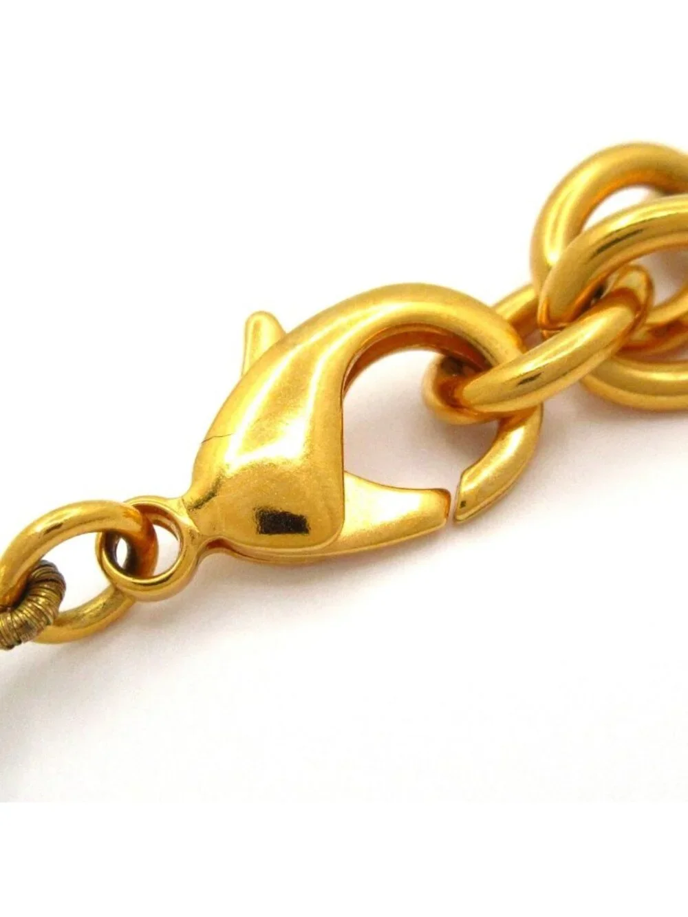 Chanel Necklace CC Logo White Gold